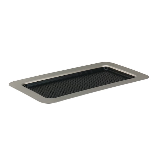 Tray with Removable Insert, 13" x 7", Stainless Steel, Brushed